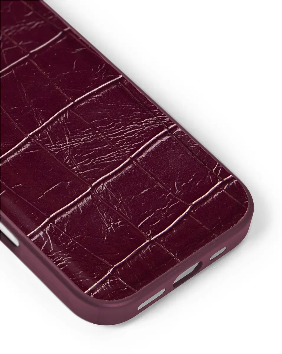 iDeal of Sweden Vegan Leather Backcover iPhone 16 Pro Max - Fine Wine Croco - IDVLCMS-I2467P-639 - afbeelding 3 van 4