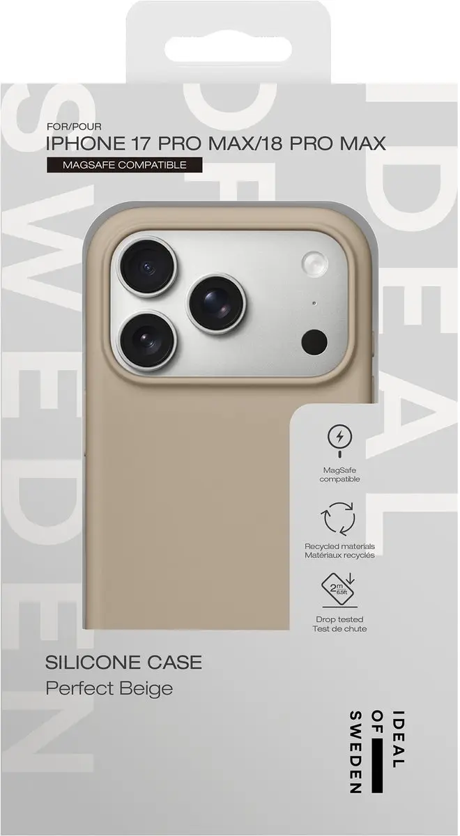 iDeal of Sweden Silicone Case IDSICMS-I2667P-128 - iPhone 18/17 Pro Max - Beige - afbeelding 4 van 4