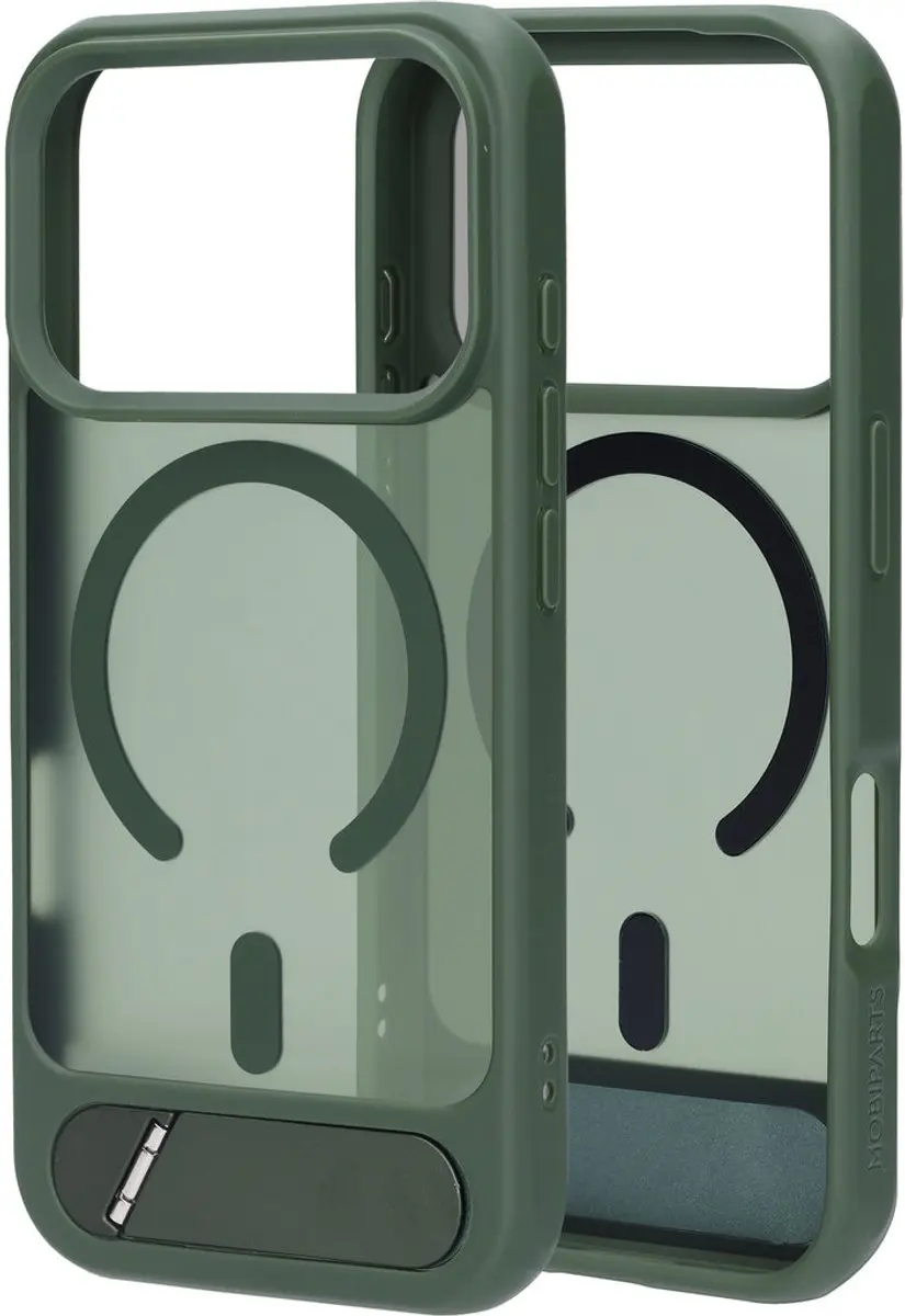 Mobiparts Hoesje iPhone 17/18 Pro - Hardcover MagSafe - Groen Transparant - afbeelding 3 van 4