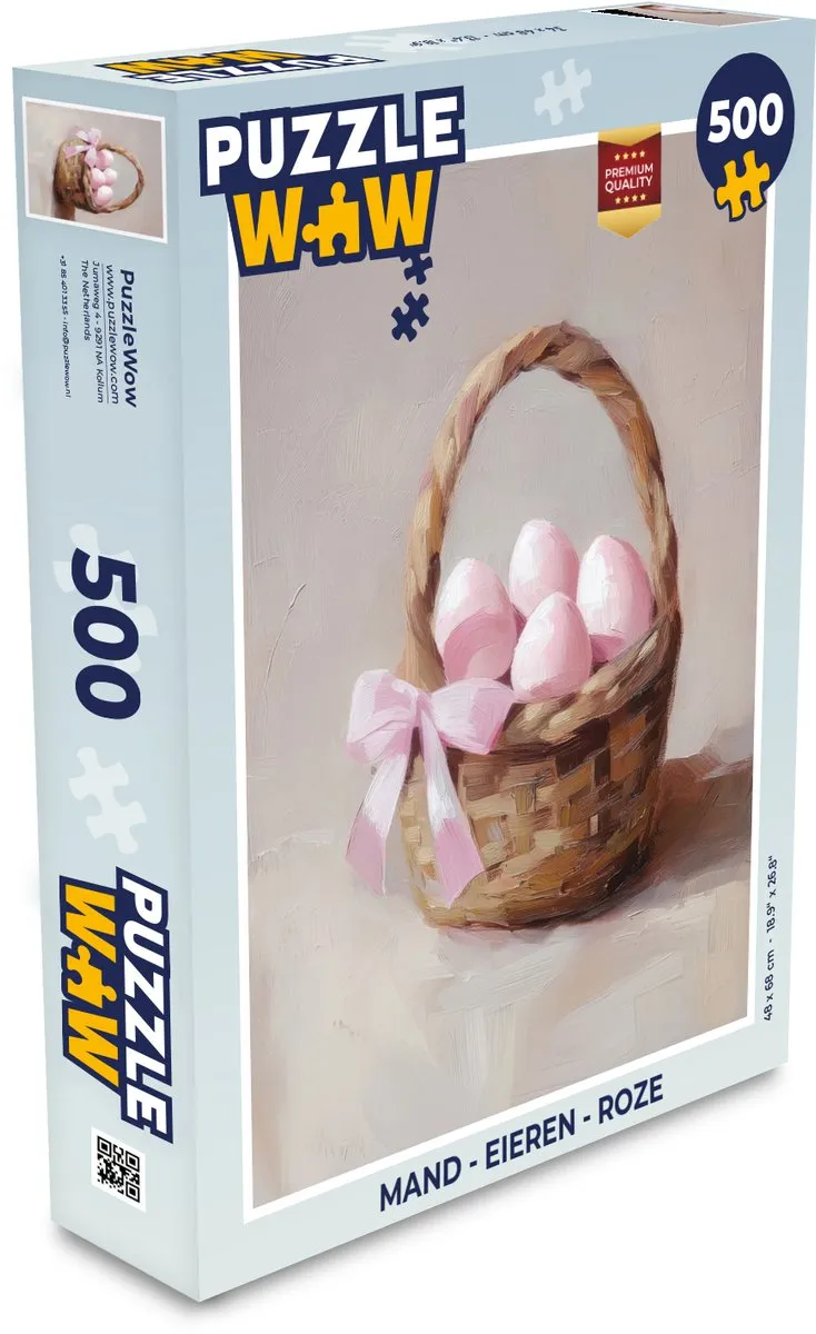 PuzzleWow Mand Eieren Roze Legpuzzel 500 Stuks