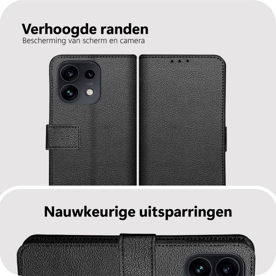 Just in Case Bookcase Classic Oppo Reno16 Hoesje - Zwart - afbeelding 6 van 6