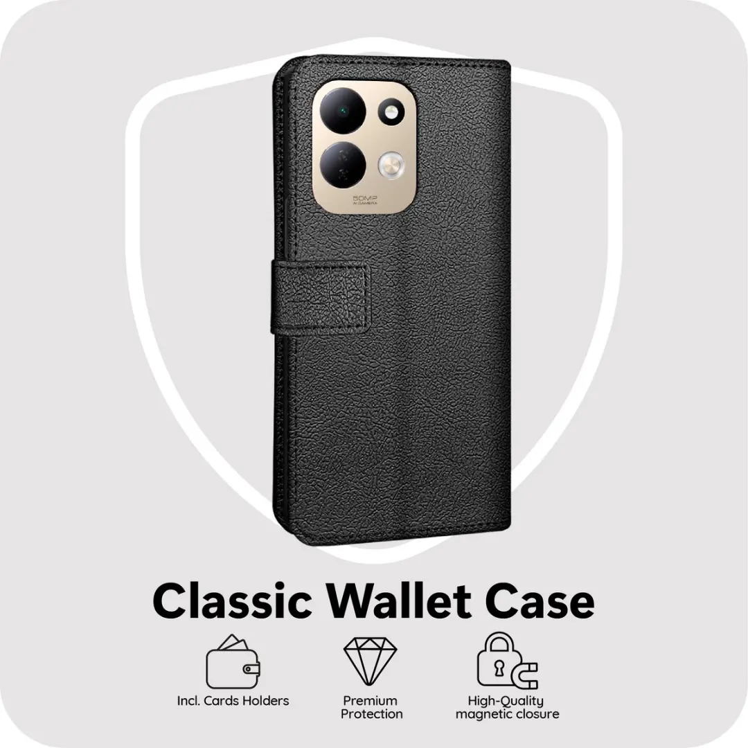 Just in Case Bookcase Classic Hoesje - Xiaomi Redmi 17 - Zwart - afbeelding 5 van 6