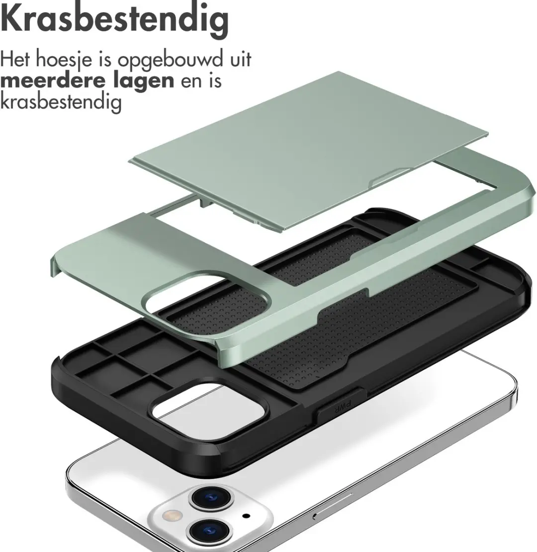 Imoshion Hoesje iPhone 14 - Donkergroen - 2 Pasjes - afbeelding 6 van 6