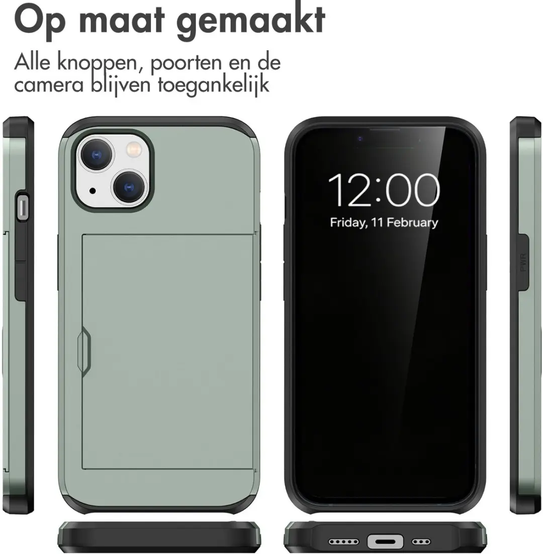 Imoshion Hoesje iPhone 14 - Donkergroen - 2 Pasjes - afbeelding 5 van 6