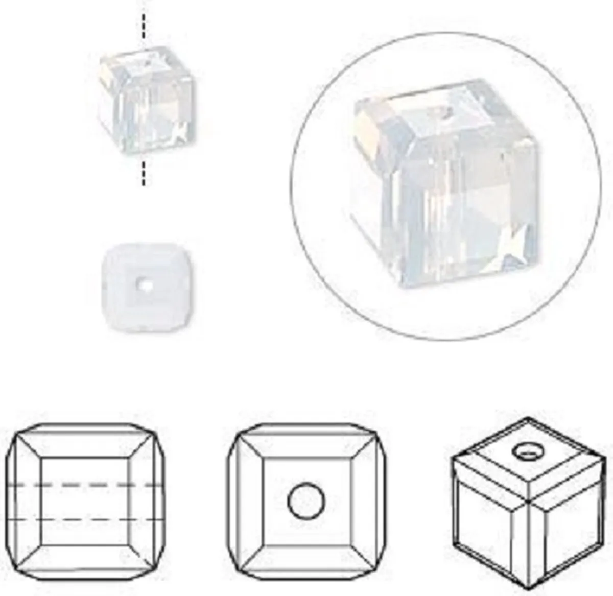 Swarovski Elements Kubus Kralen 6mm