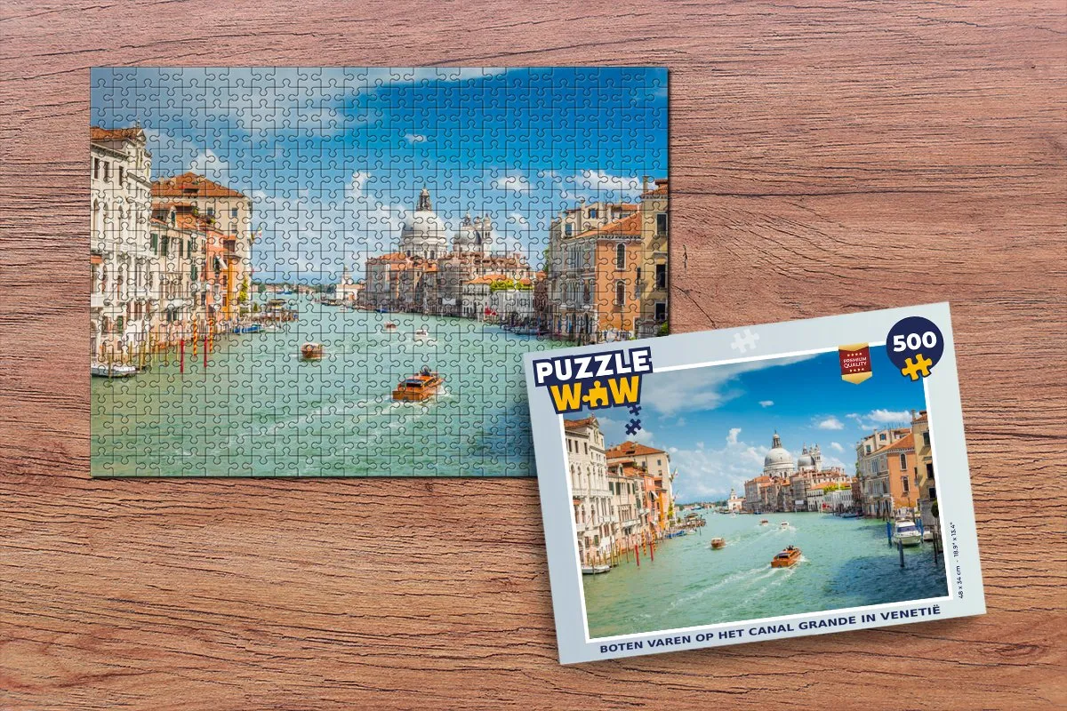 PuzzleWow Boot Italië Legpuzzel 500 Stuks - Multicolor