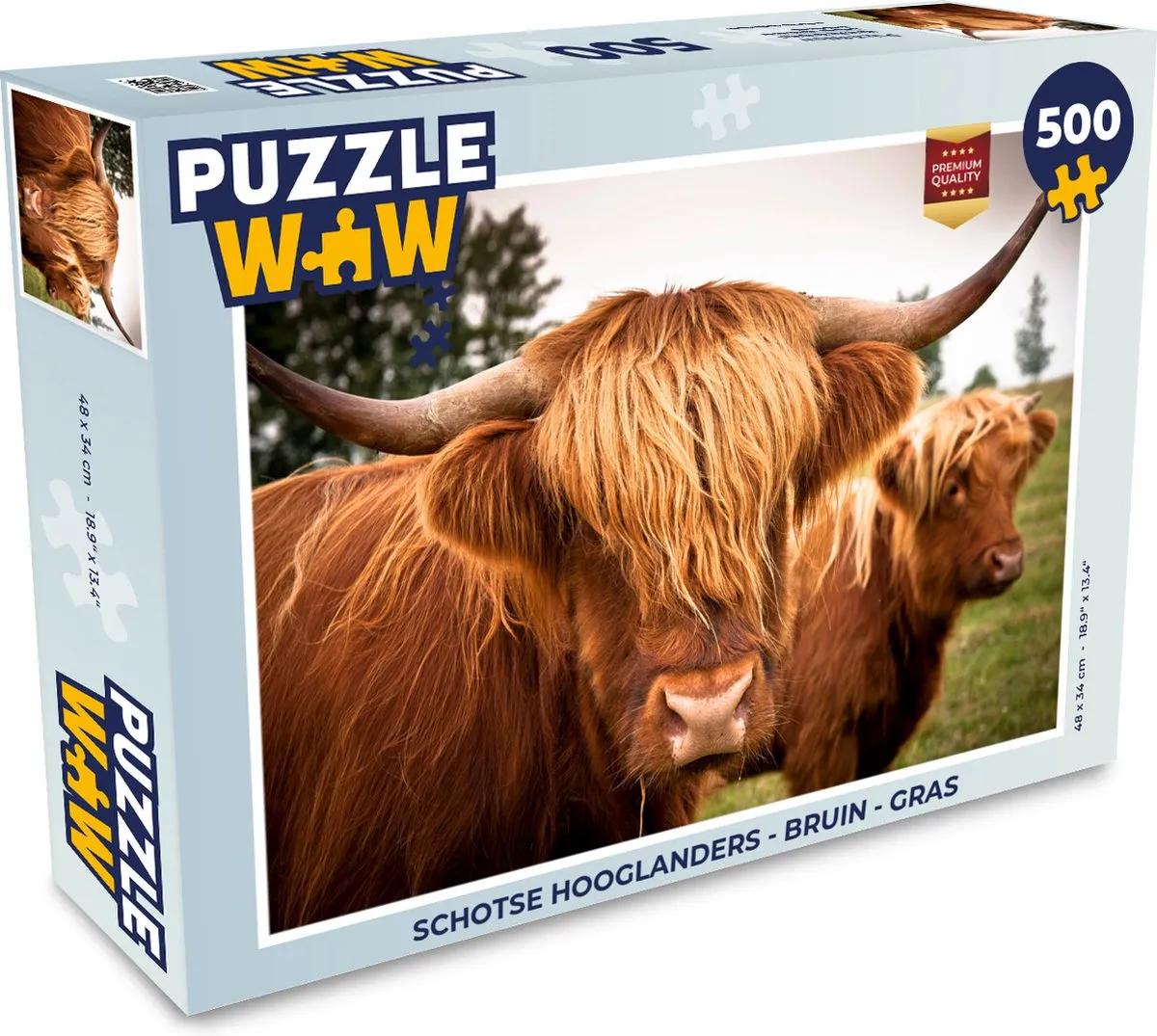 PuzzleWow Schotse Hooglanders Legpuzzel 500 Stuks