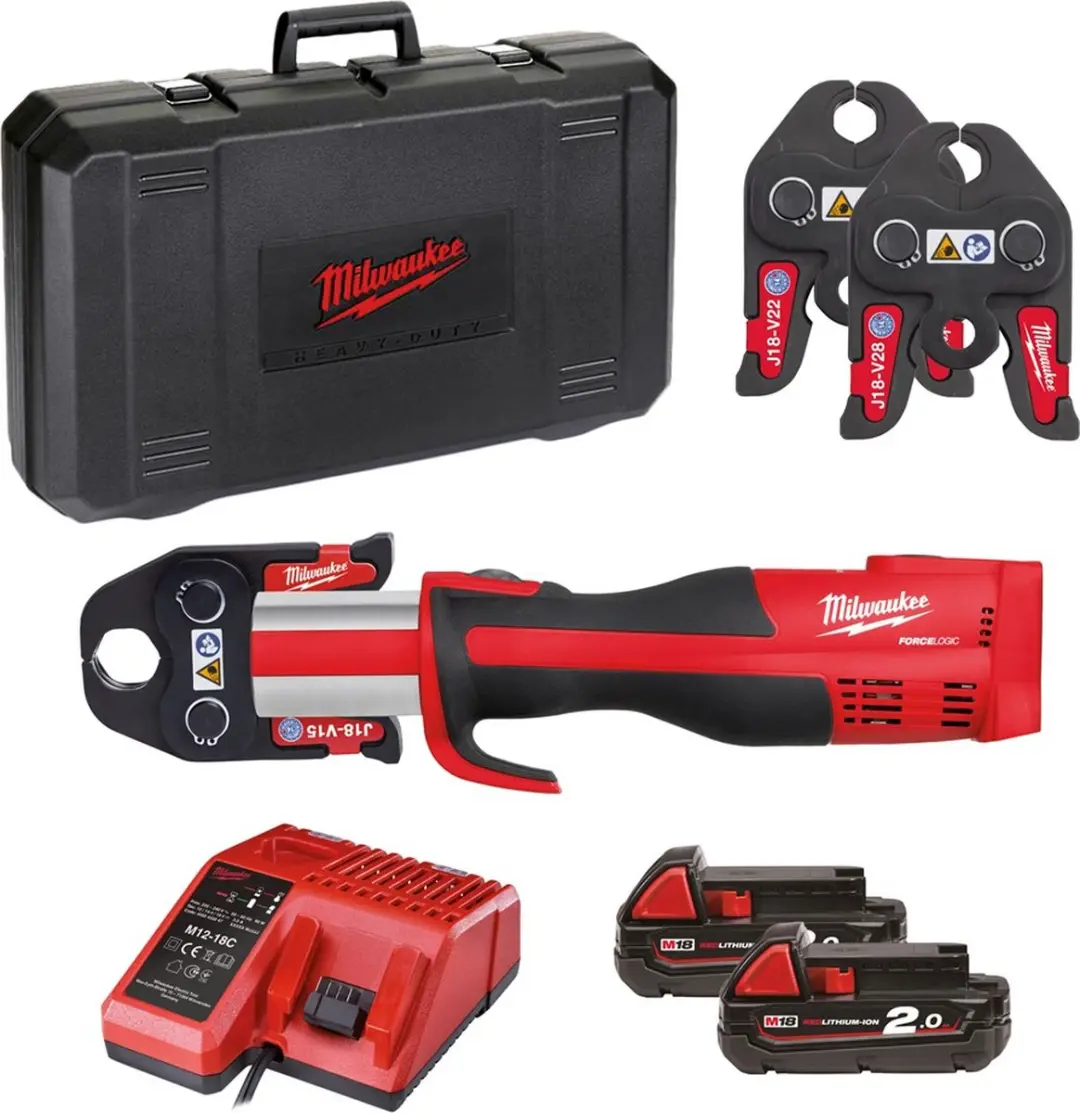 Milwaukee M18 BLHPT-202C V-SET Accu Compact Persgereedschap 18V 2.0Ah Li-Ion M18