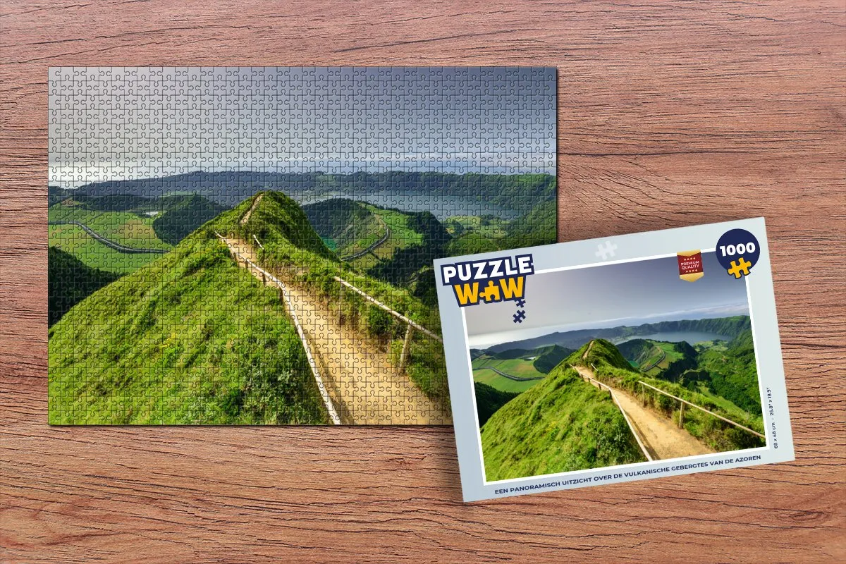 PuzzleWow Legpuzzel Azoren Vulkanisch Gebergte 1000 Stuks - Multicolor