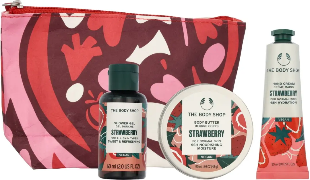 The Body Shop G2 Beauty Bag Strawberry Giftset 140 ml