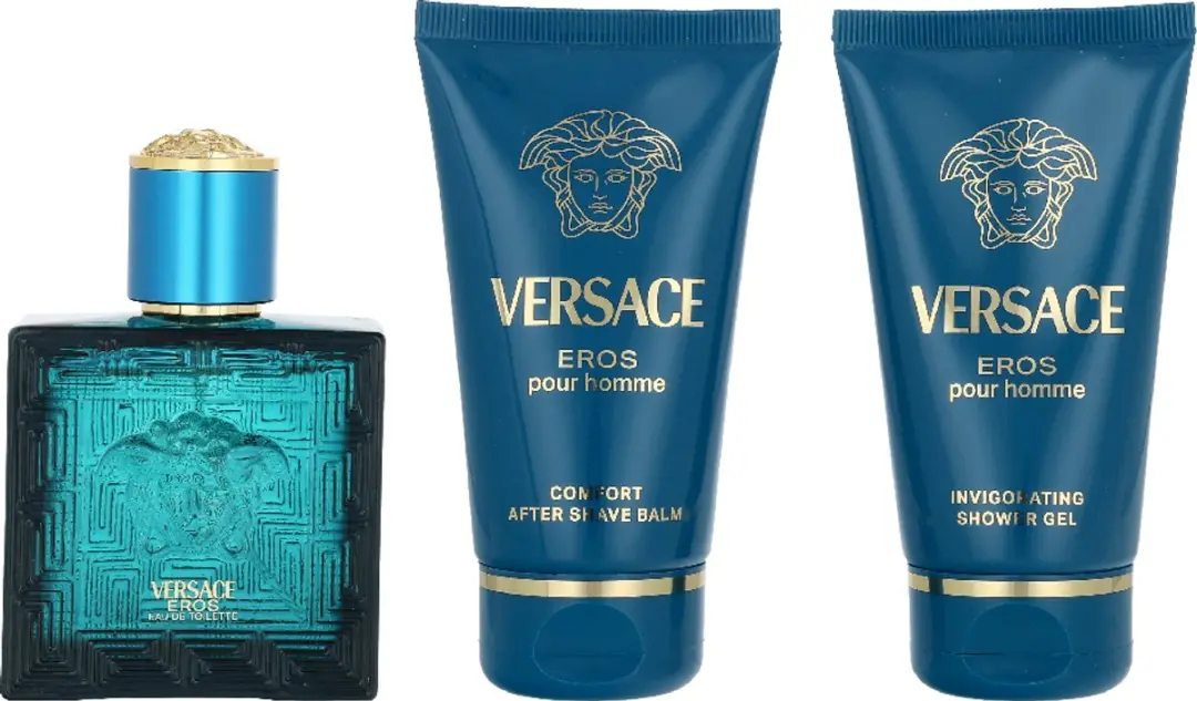 Versace Eros Giftset - 50ml EDT/Showergel/Aftershave Balm - afbeelding 2 van 2