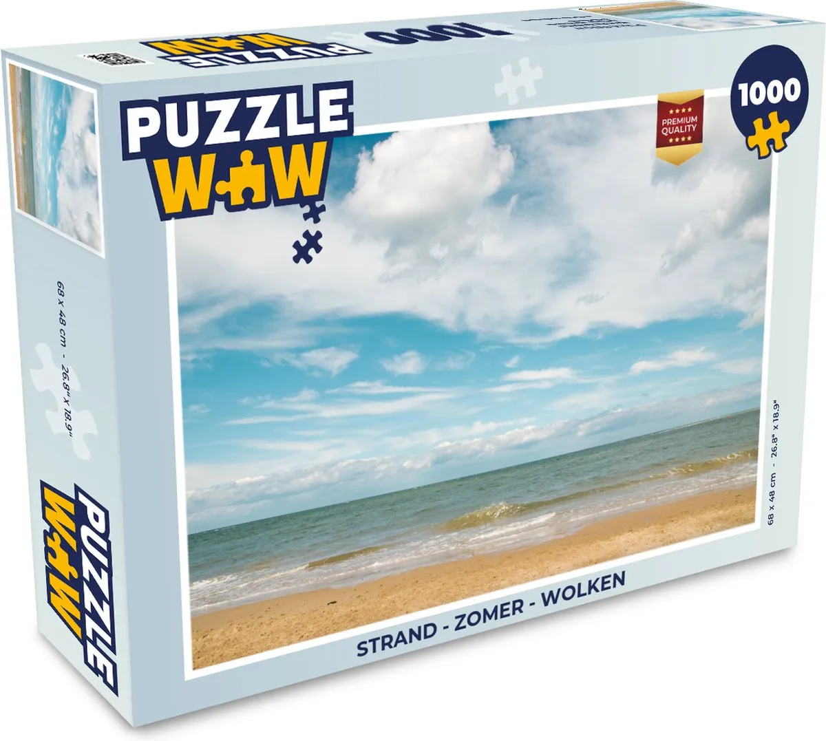 PuzzleWow Strand Wolken Legpuzzel 1000 Stuks