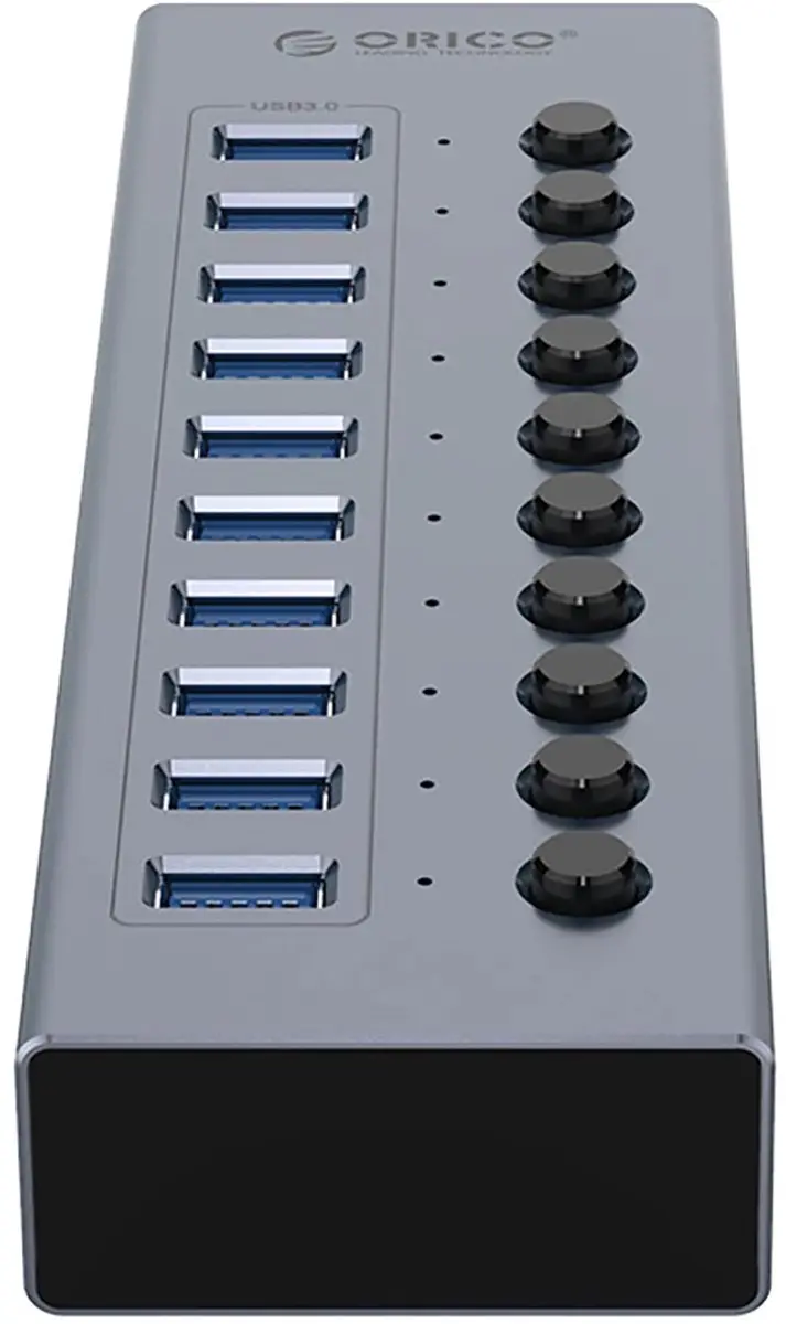ORICO Hub 10x USB-A 3.0 met Switches - Transparant - afbeelding 2 van 4