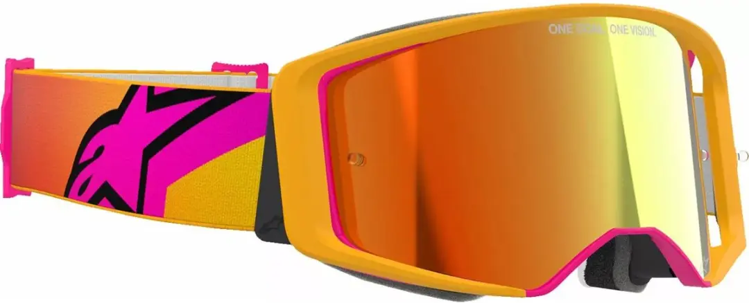 Alpinestars Supertech Corp Fietsmasker - Geel/Rood
