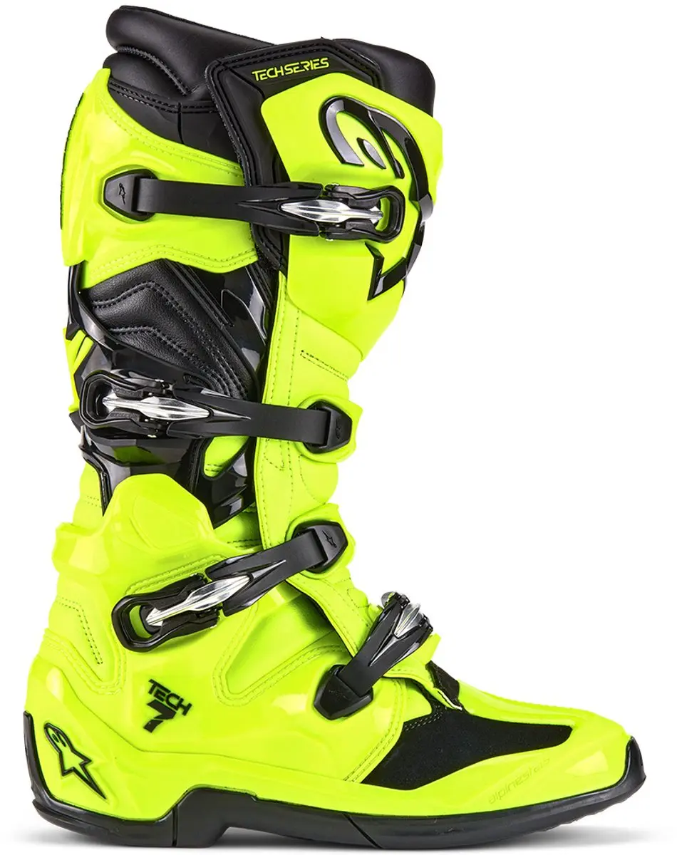 Alpinestars Tech 7 MX Laarzen - Zwart/Fluo Geel - afbeelding 4 van 6