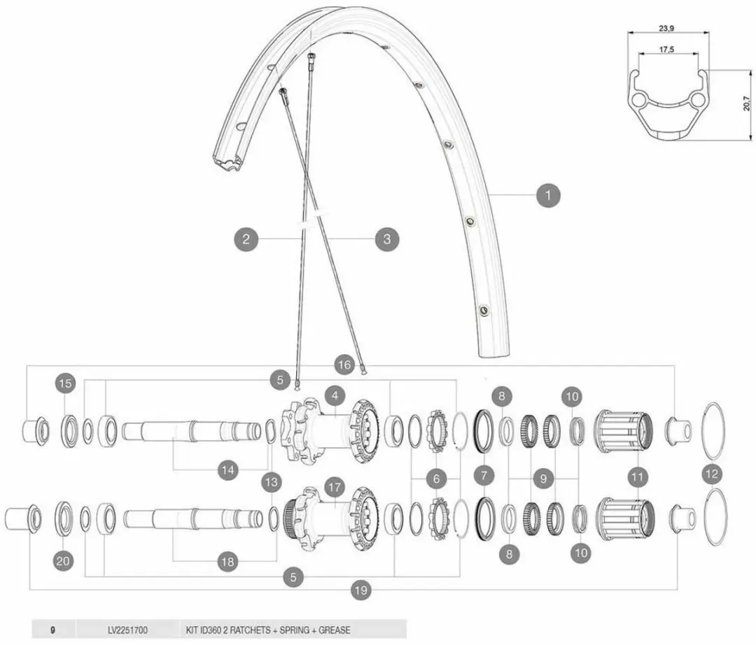 Mavic ID360 Cassette Lichaam