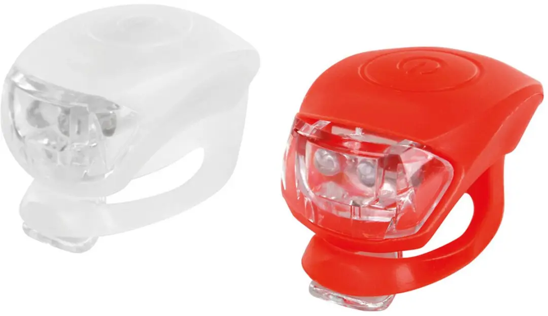 LED fietsverlichting set voor- en achterlicht met 2 lichtfuncties