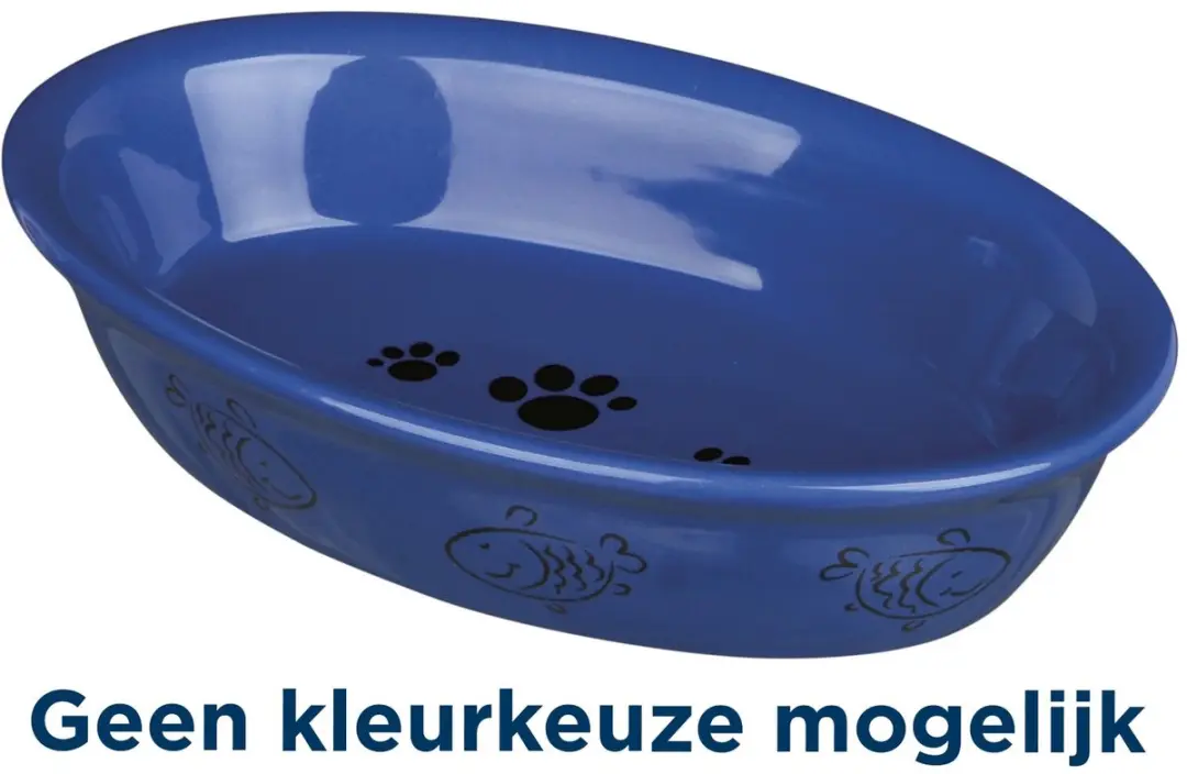 Trixie Keramiek Voerbak Waterbak Ovale Poot-/Vismotief - 15cm - Rood - afbeelding 6 van 6