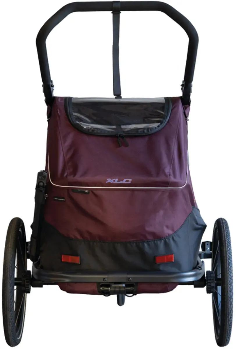 XLC Duo T Fietskar 3-in-1 - 2 Kinderen - Burgundy/Lilac - afbeelding 3 van 4