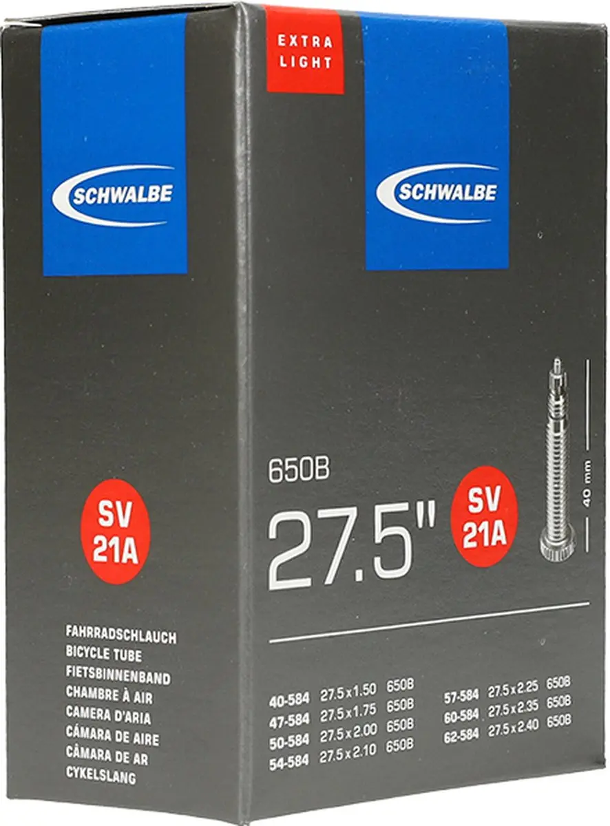 Schwalbe SV21A Extra Light Binnenband 27.5" - 40mm Presta - afbeelding 3 van 6