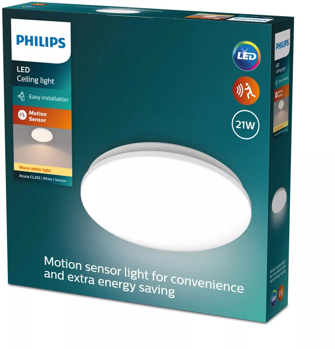 Philips Acuna Plafondlamp 21W Warmwit - Met Sensor