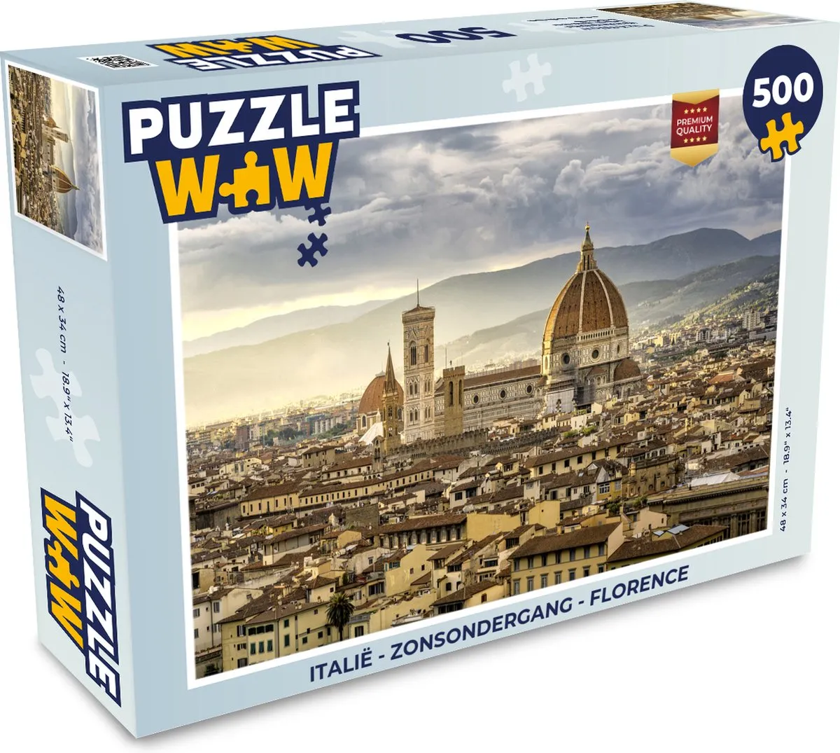 PuzzleWow Italië Legpuzzel 500 Stuks - Multicolor