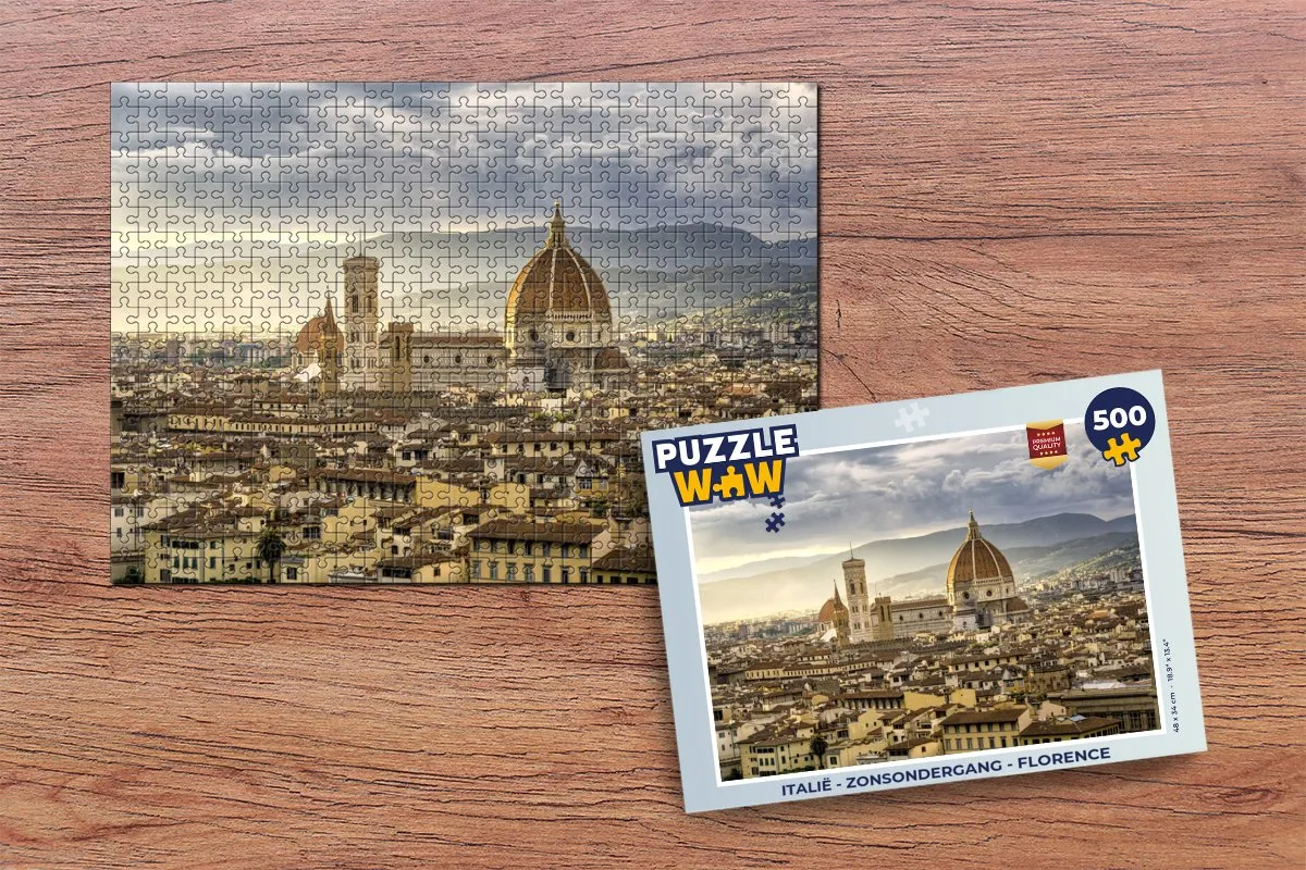 PuzzleWow Italië Legpuzzel 500 Stuks - Multicolor