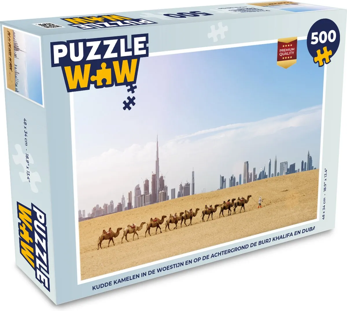 PuzzleWow Legpuzzel Kudde Kamelen Dubai 500 Stuks