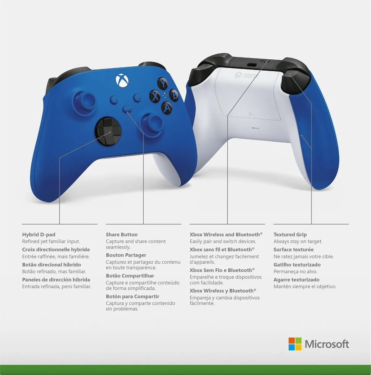 Xbox Draadloze Controller 7874056 - Blauw