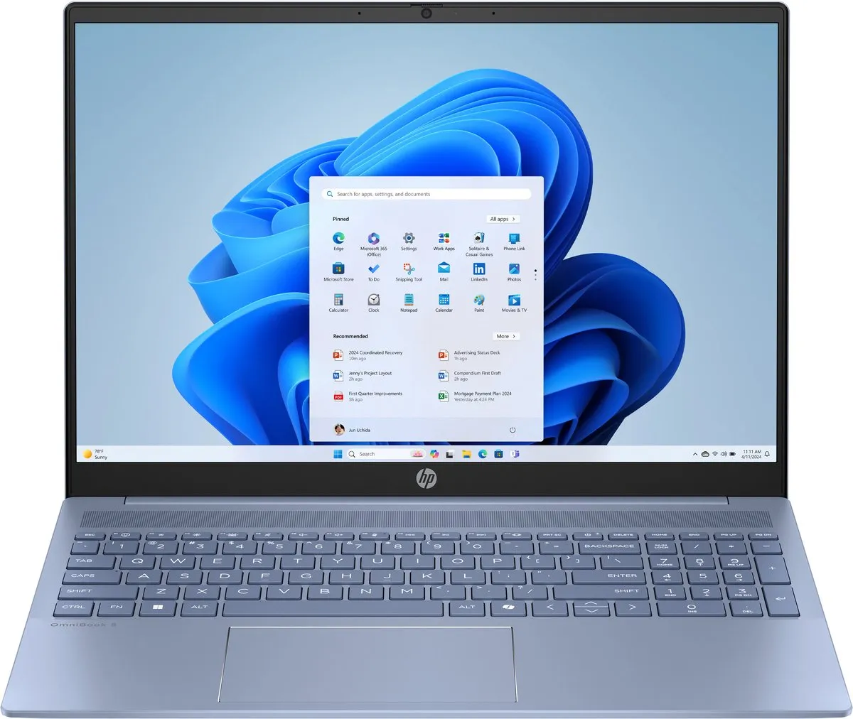 HP OmniBook 5 16-ba1052nd Laptop - 16" 2K - i5-1334U - 16GB/512GB - Blauw