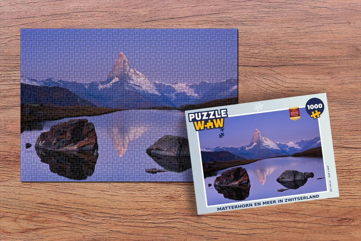 PuzzleWow Matterhorn Zwitserland Legpuzzel 1000 Stuks - Multicolor