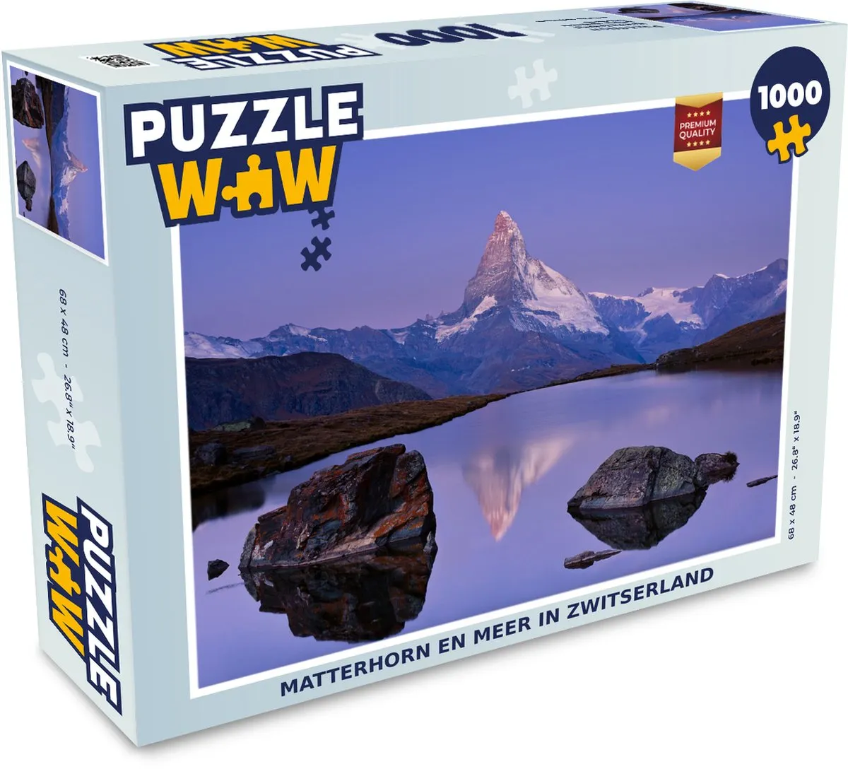 PuzzleWow Matterhorn Zwitserland Legpuzzel 1000 Stuks - Multicolor