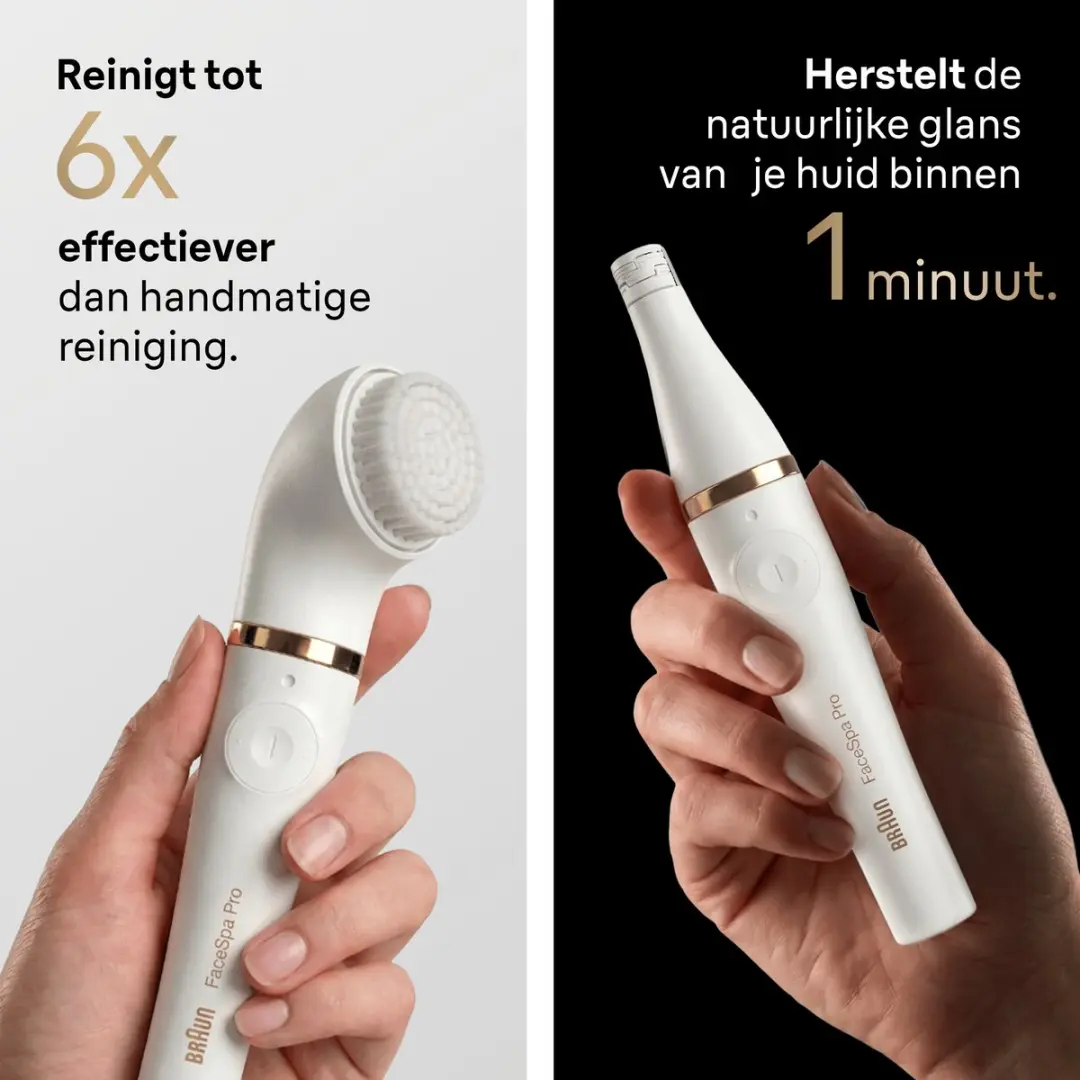Braun FaceSpa Pro 911 Gezichtsepilator - Wit/Brons