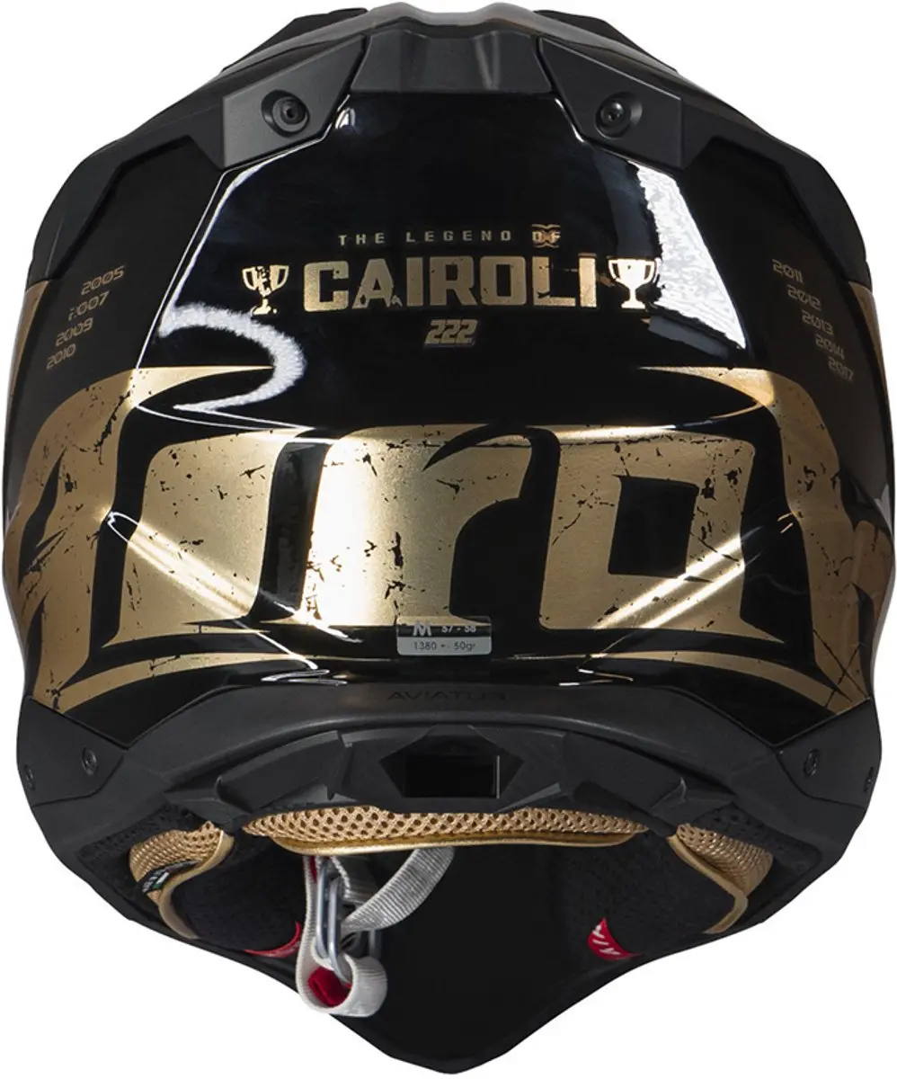 Airoh Aviator 3 TC222 The Legend Offroad Helm - S - Zwart/Goud - afbeelding 6 van 6