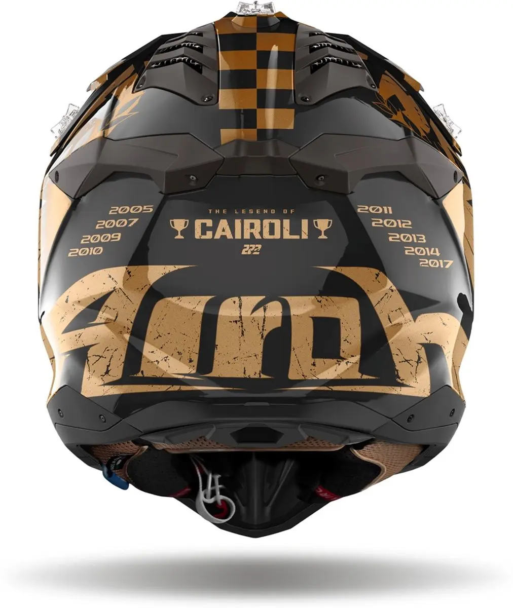 Airoh Aviator 3 TC222 The Legend Offroad Helm - S - Zwart/Goud - afbeelding 2 van 6