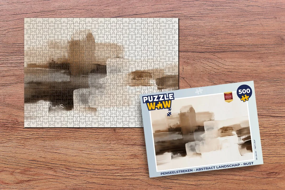 PuzzleWow Penseelstreken Legpuzzel 500 Stuks - Abstract