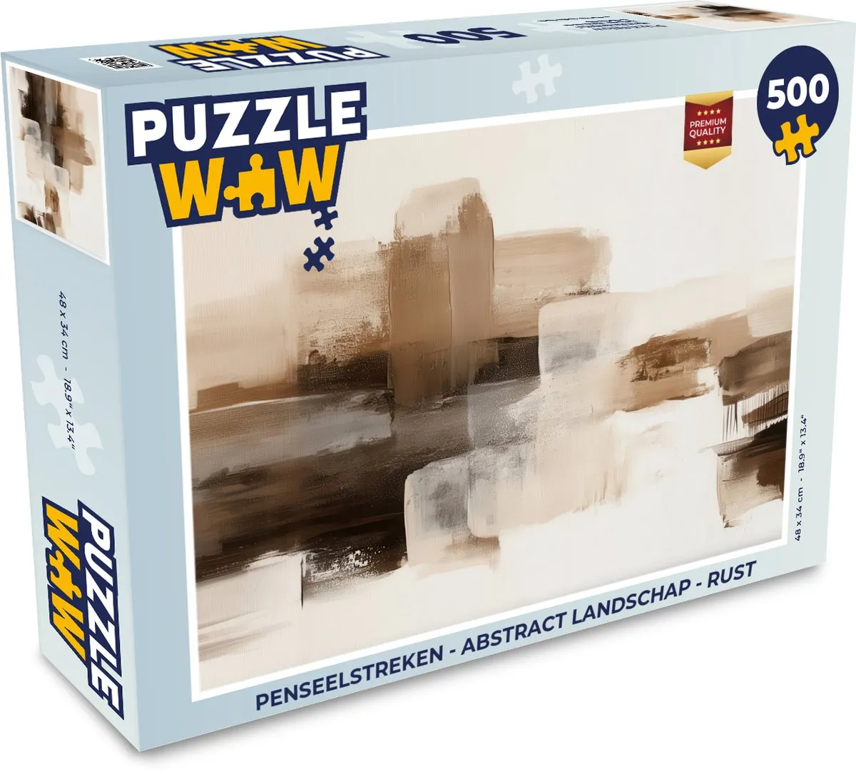 PuzzleWow Penseelstreken Legpuzzel 500 Stuks - Abstract