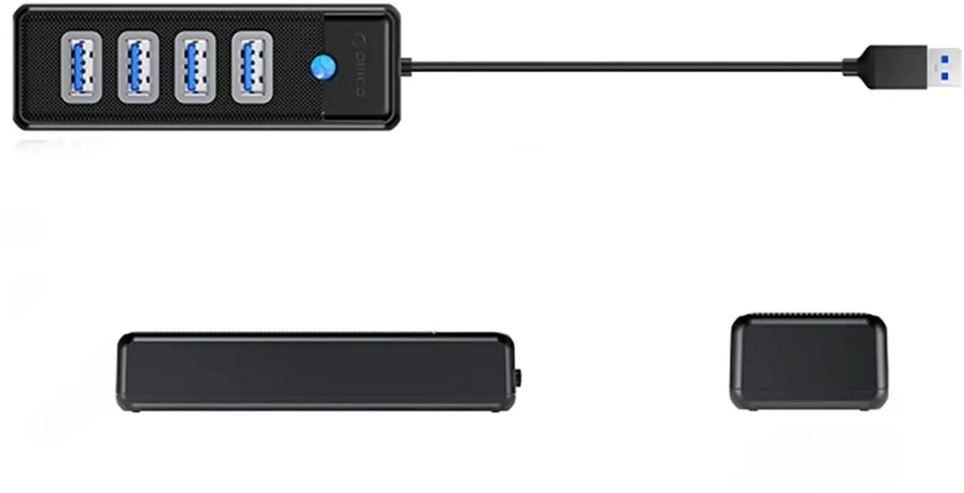 ORICO PW4U-U3 Multifunctionele Hub - 4x USB-A 3.0 - Transparant - afbeelding 5 van 6
