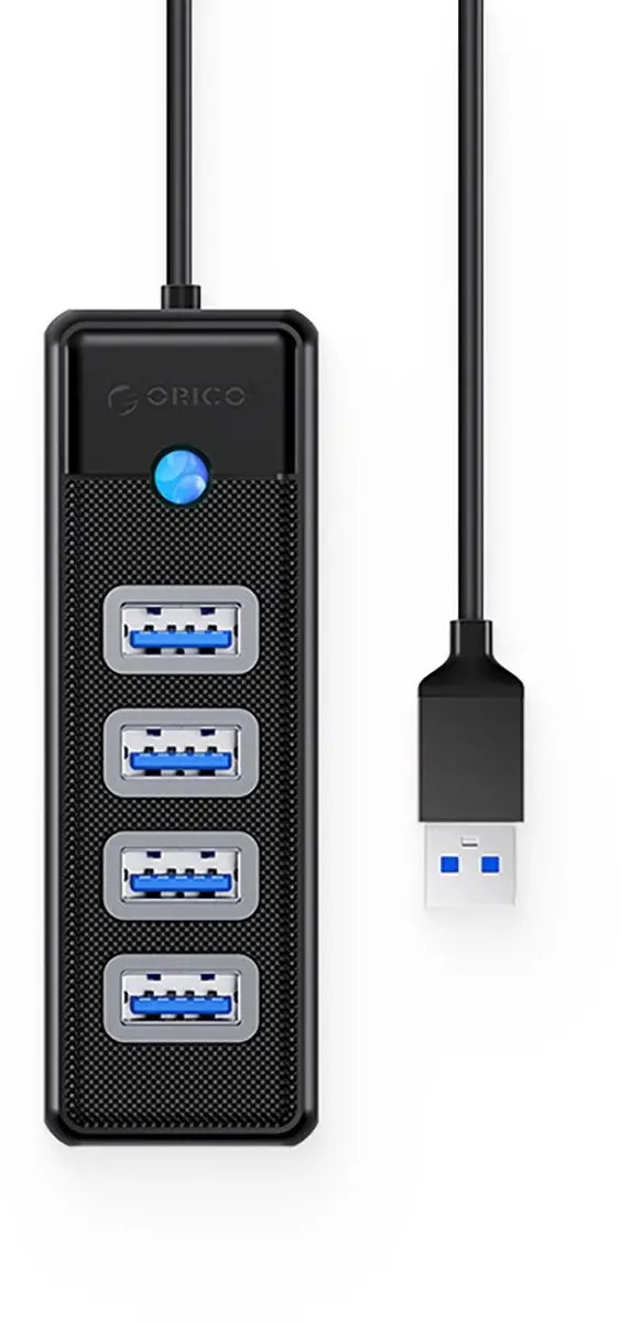 ORICO PW4U-U3 Multifunctionele Hub - 4x USB-A 3.0 - Transparant - afbeelding 4 van 6