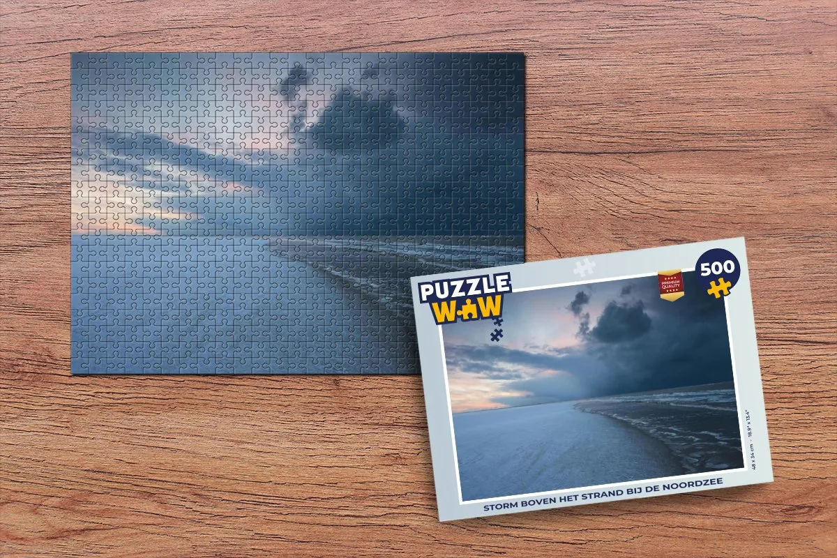 PuzzleWow Noordzee Storm Legpuzzel 500 Stuks - Multicolor