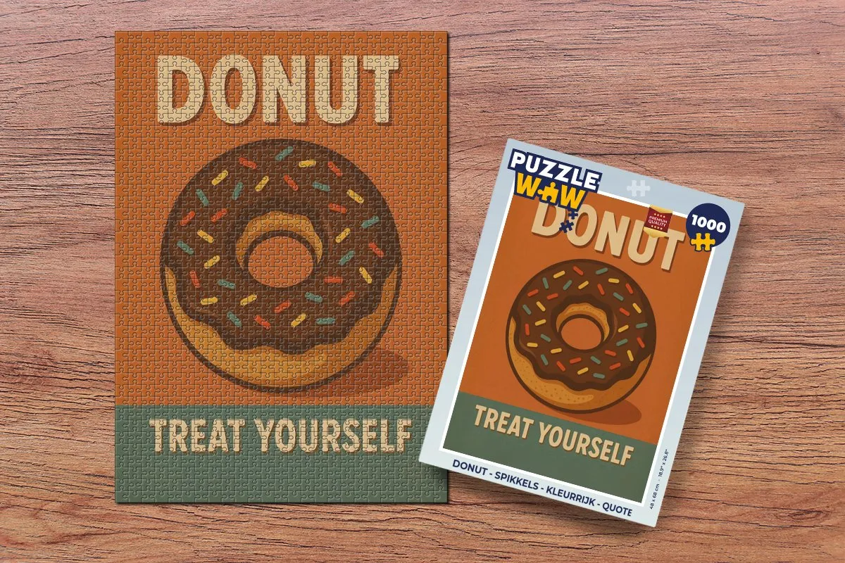 PuzzleWow Donut Spikkels Legpuzzel 1000 Stuks