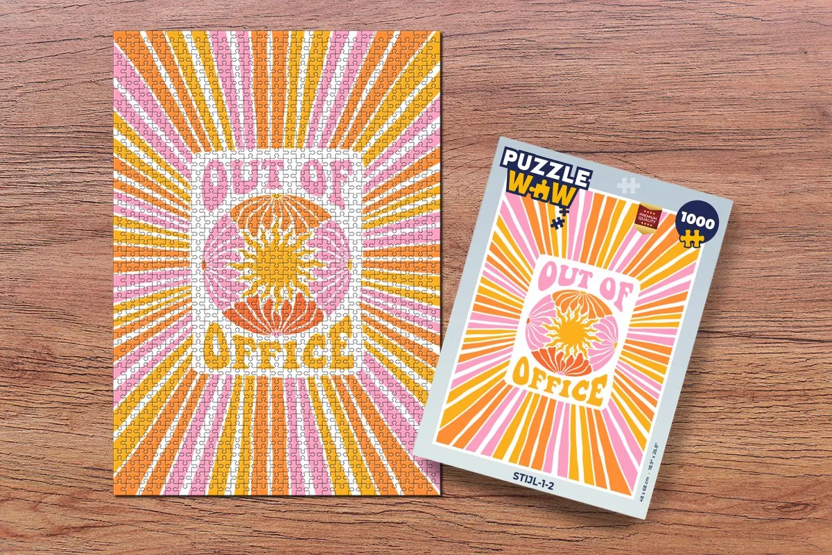 PuzzleWow Quotes Out of Office Legpuzzel 1000 Stuks - Multicolor