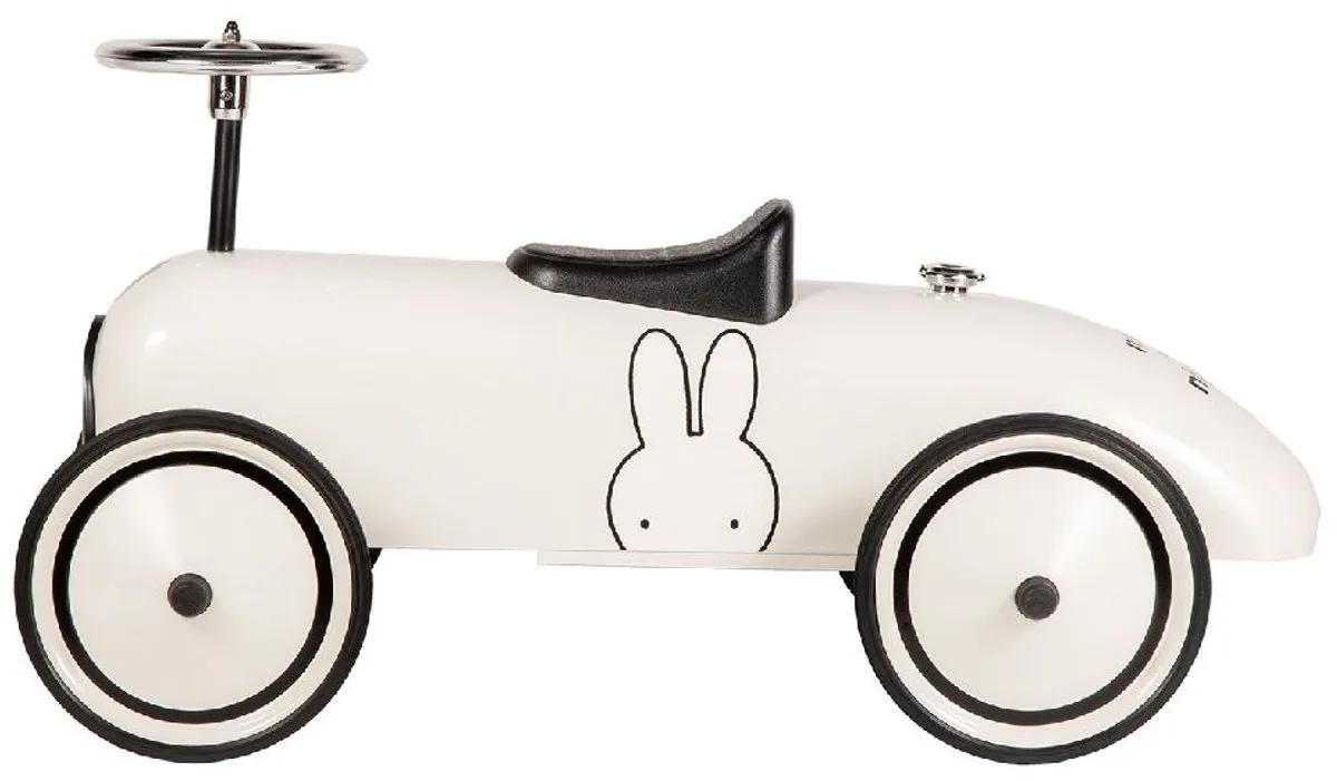 Nijntje Retro Loopauto - Wit/Zwart