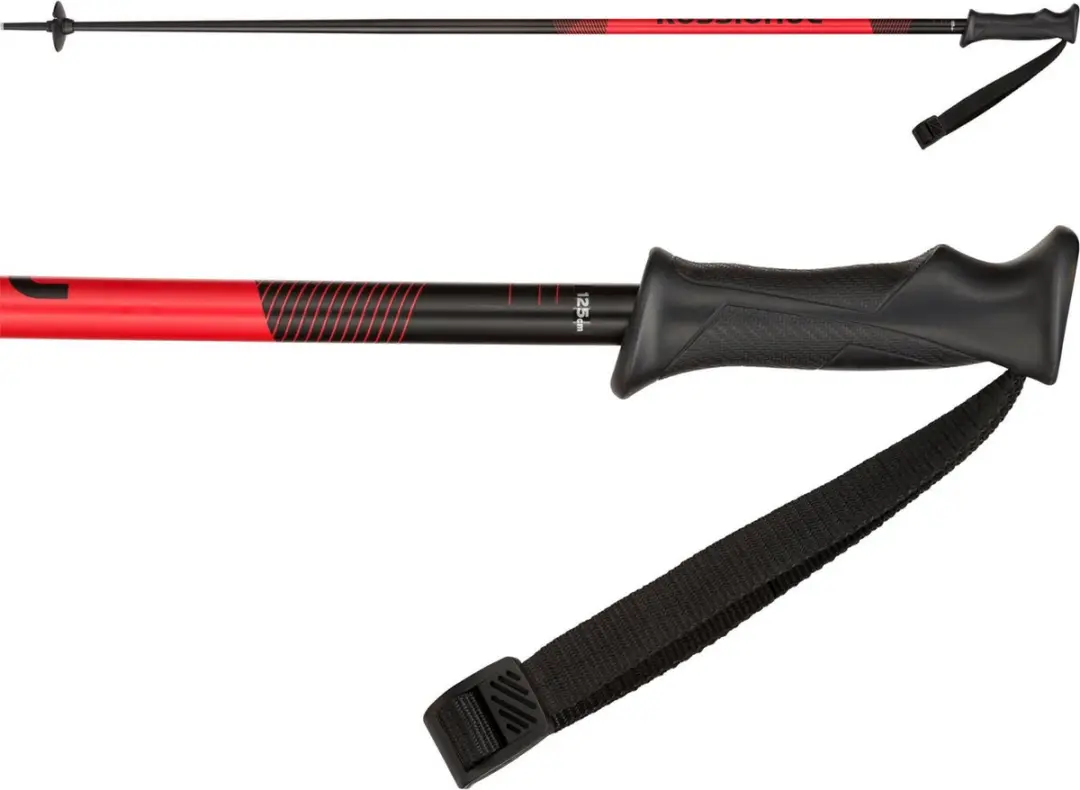 Rossignol Tactic skistokken zwart/rood 130 cm