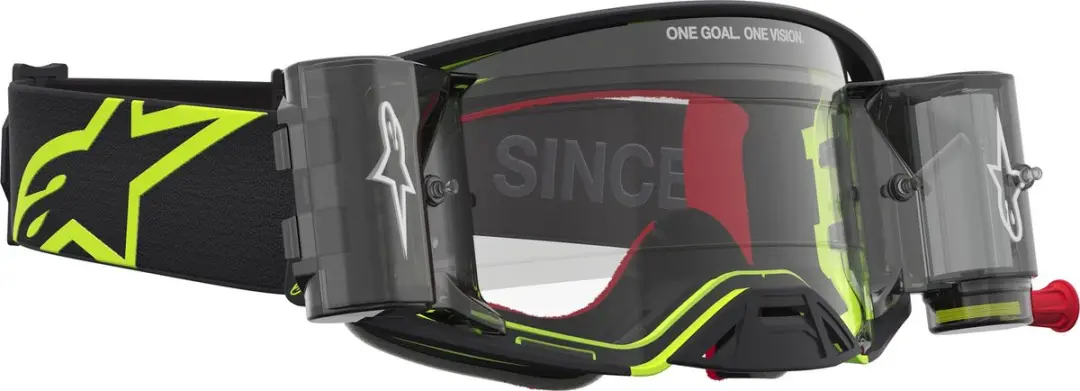 Alpinestars Supertech Firma Roll-Off Motocrossbril - Zwart/Neon Geel