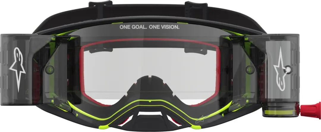 Alpinestars Supertech Firma Roll-Off Motocrossbril - Zwart/Neon Geel