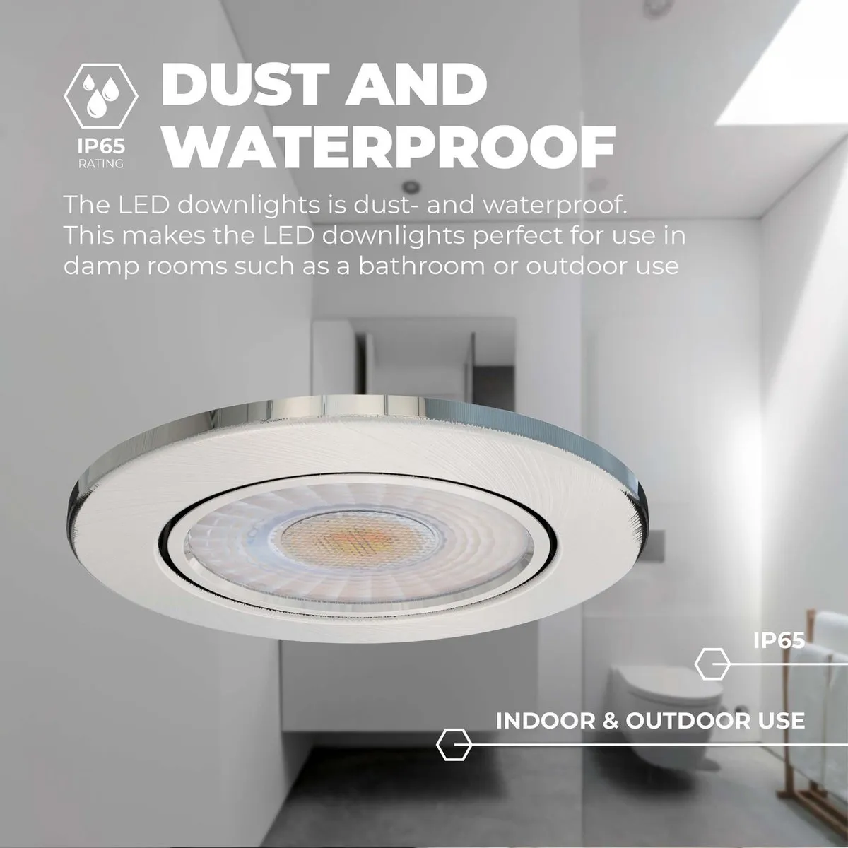Ledvion LED Inbouwspot 5W RVS - Dimbaar - IP65