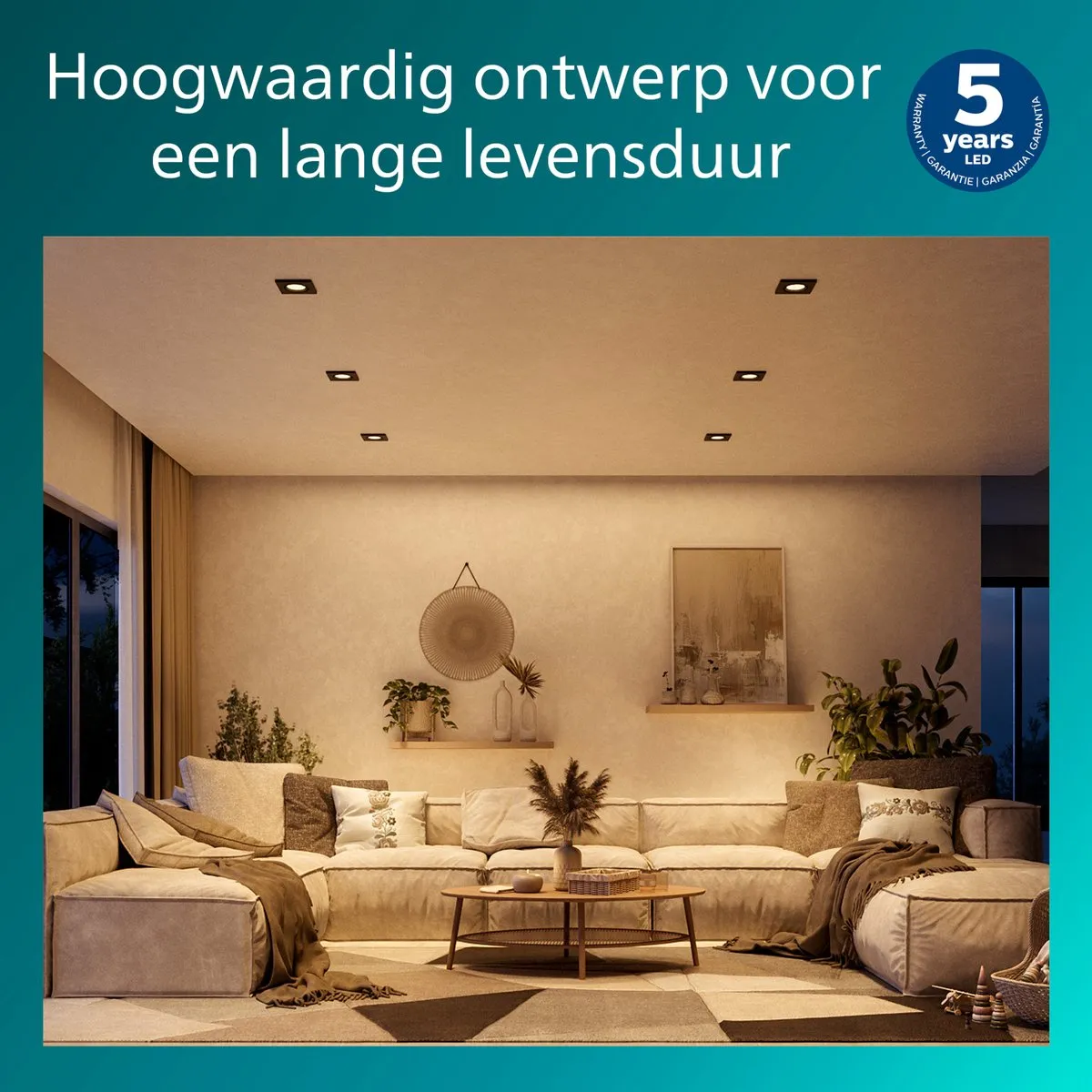 Philips Peridot Inbouwspot GU10 - 3 Stuks Zwart - afbeelding 6 van 6