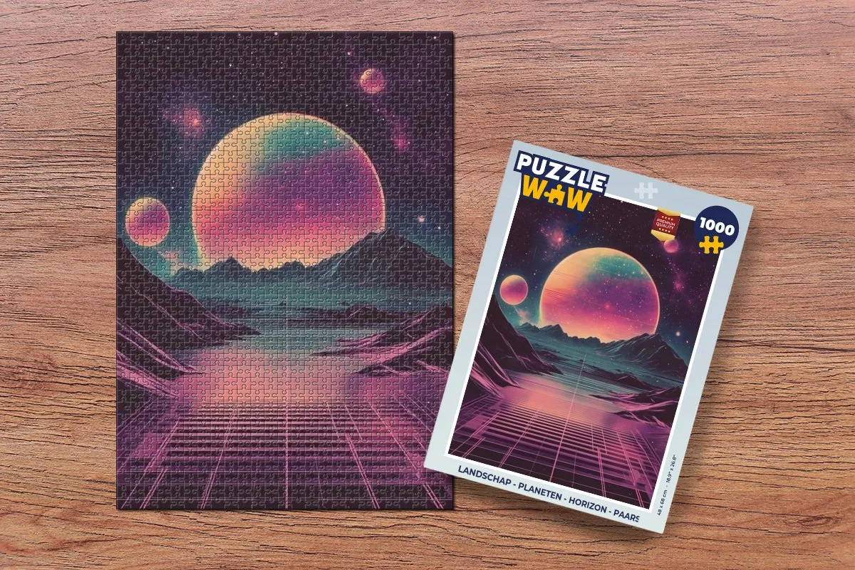 PuzzleWow Planeten Horizon Legpuzzel 1000 Stuks - Paars