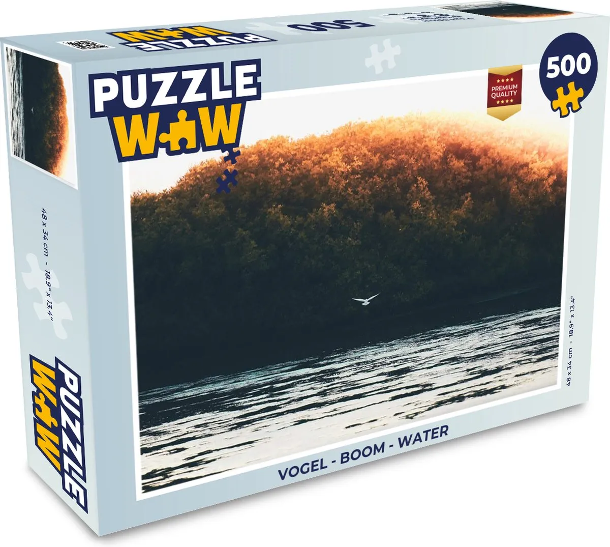 PuzzleWow Vogel Boom Water Legpuzzel 500 Stuks